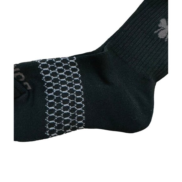 Bombas Crew socks size small black honeycomb arch support stay up antimicrobial - Picture 4 of 9